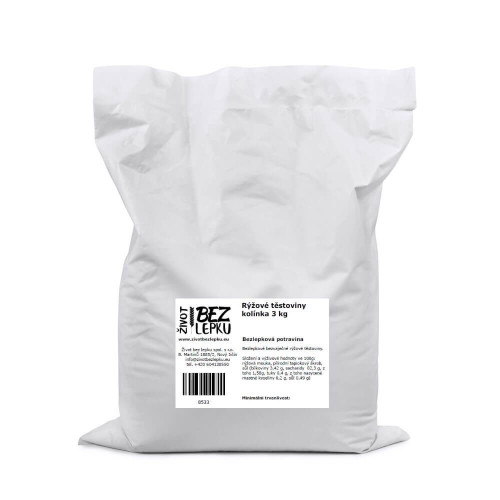 LUCKA rýžové těstoviny kolínka 3 kg