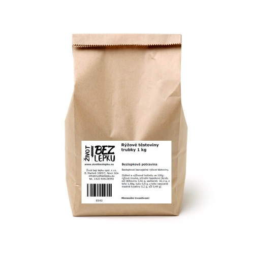 LUCKA rýžové těstoviny trubky 1 kg