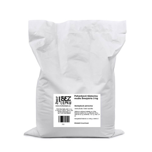 Pohankové těstoviny mušle Šmajstrla 3 kg