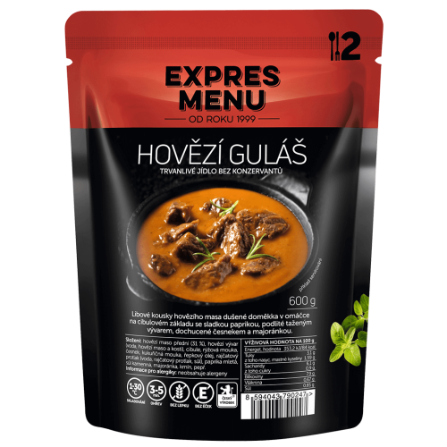 Hovädzí guláš 2 porcie EXPRES MENU 600 g