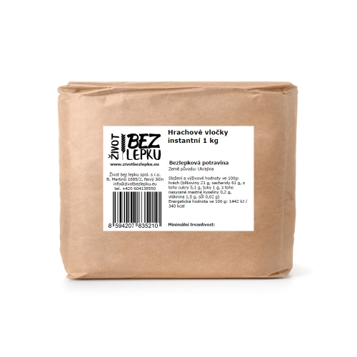 Hrachové vločky instantné bezlepkové 1 kg