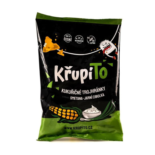 KřupíTo kukuričné trojhránky smotana - jarná cibuľka 50 g