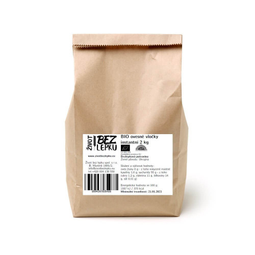 BIO ovesné vločky instantní 2 kg