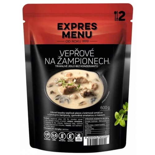 Bravčové na šampiňónoch 2 porcie EXPRES MENU 600 g