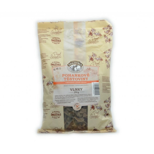 Pohankové těstoviny vlnky Šmajstrla 250 g