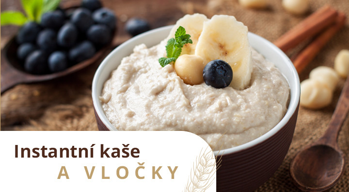 Bezlepkové instantné kaše a vločky